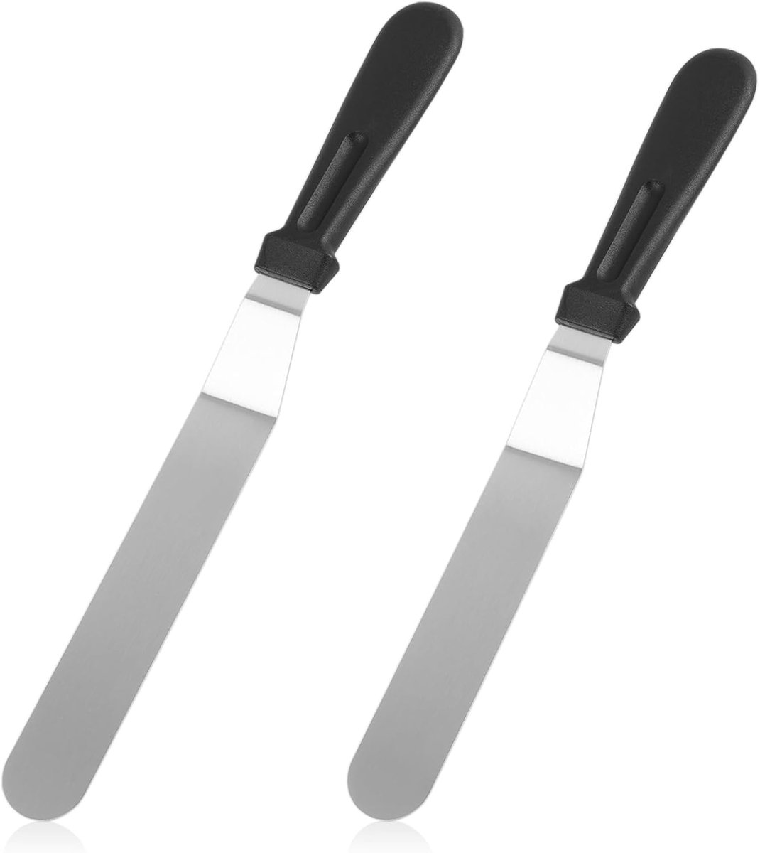 SnelShoppen - 2 Pcs Glaze Spatulas, Cake Spatula en Corner Palette, 26.5 cm en 31.8 cm, RVS, Ideaal voor Taart Decoratie en Icing Toepassing