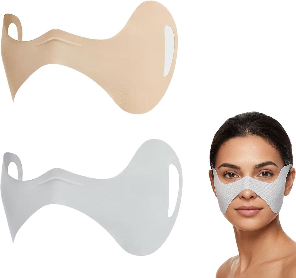 SnelShoppen - Gezichtsmasker UV-bescherming Dames, Herbruikbare Zonwering voor Gezicht en Neus, Ademend en Beschermend voor Golf, Hardlopen, Outdoor S