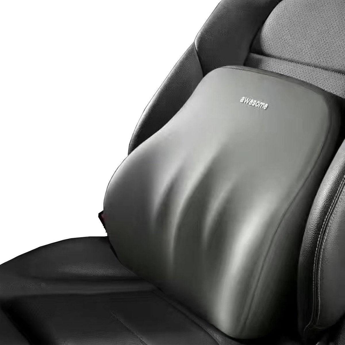 SnelShoppen - Ergonomisch Lumbar Kussen voor Auto en Bureaustoel - Geheugenfoam Steun voor Ondersteuning en Comfort - Ideaal voor Lange Rit of Werken