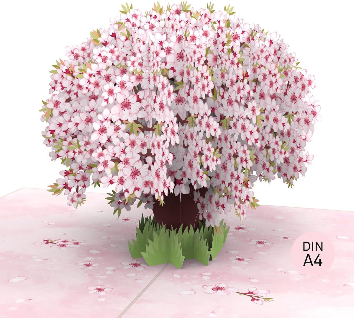 SnelShoppen - XXL Pop Up Card Cherry Blossom Tree - 3D Verjaardagskaart Sakura Bloemen voor Vrouw en Vriendin - Perfect voor Verjaardag, Jubileum of B