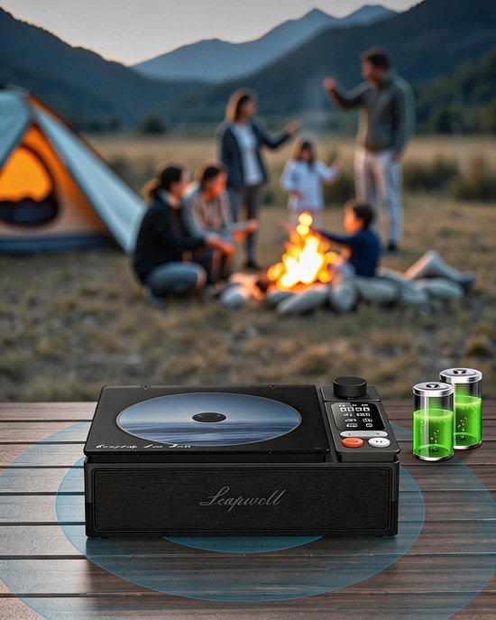 CD speler - Bluetooth luidspreker - Draagbare Multifunctionele CD speler - 4000mAh Accu & 4.5u Speeltijd - 7 Modi & Bluetooth - Retro Design & Display - Voor Thuis & Onderweg — afbeelding 2