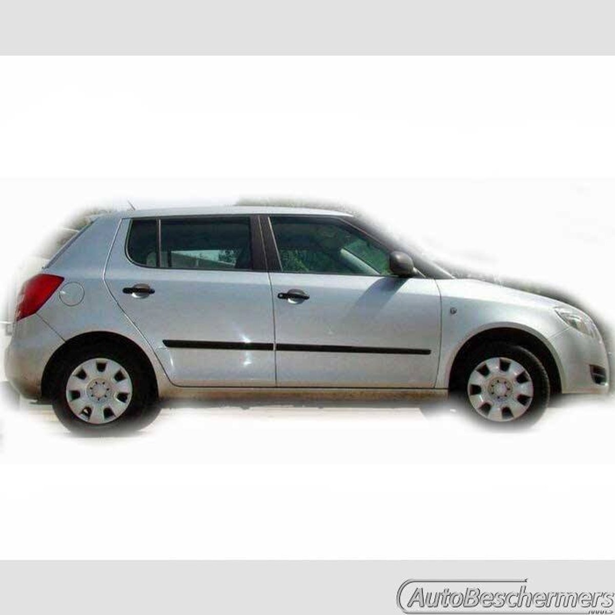 Stootlijsten set zwart voor Skoda Fabia 03.2007-10.2014. De stootstrips zijn zelfklevend. Set a 4 stuks (#0003)