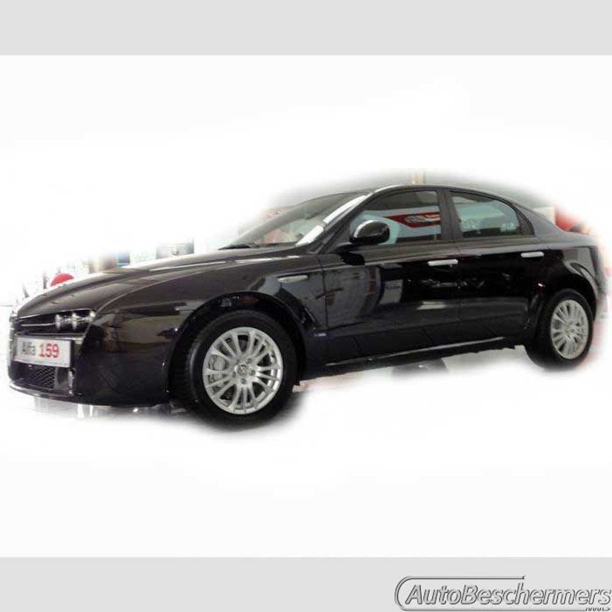 Stootlijsten set zwart voor Alfa Romeo 159 Sedan 10.2005-12.2011. De stootstrips zijn zelfklevend. Set a 4 stuks. (#0035)