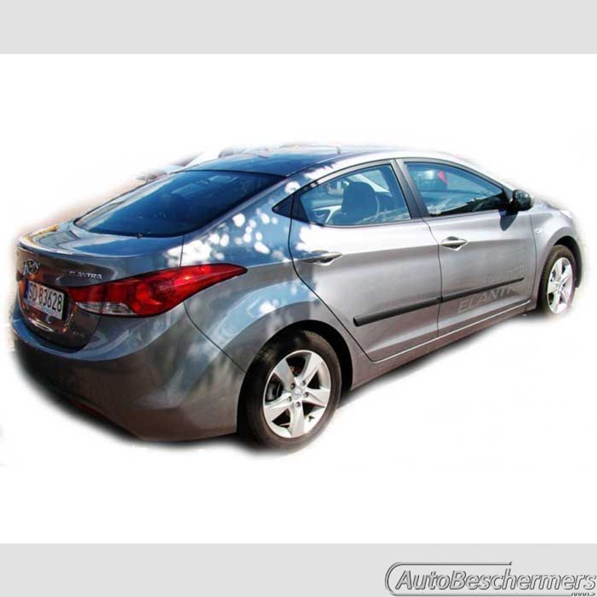 Stootlijsten set zwart voor Hyundai Elantra 2011-2017. De stootstrips zijn zelfklevend. Set a 4 stuks (#0020)