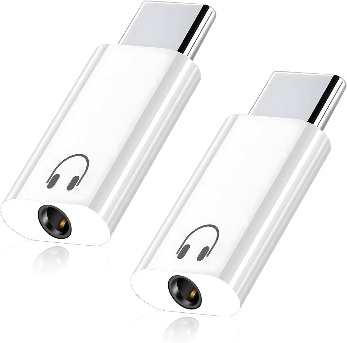 SnelShoppen - USB C Adapter voor Hoofdtelefoon Jack naar 3.5 mm, Geluidsadapter Type C met DAC Chip, Compatibel met iPad Pro 2021, Galaxy S24 S23 S20