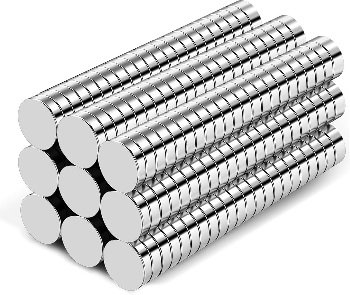SnelShoppen - 100 Stuks Extra Sterke Mini Magneten 8x3mm, Krachtige Rond Magneten voor Magnetisch Bord, Koelkast, DIY, Bulletins, Knutselen, Whiteboar