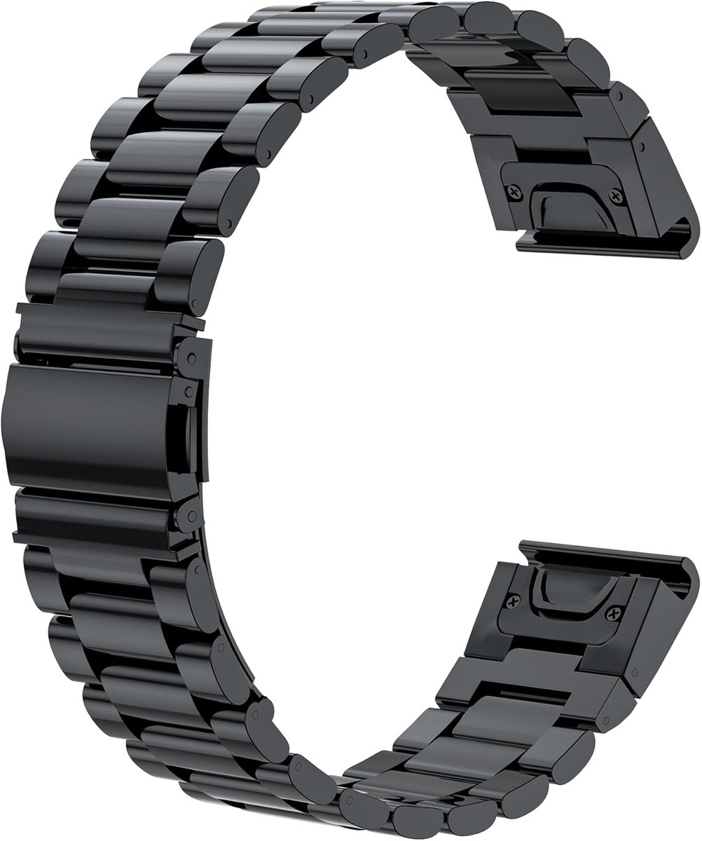 SnelShoppen - Rvs Horlogeband Geschikt voor Fenix 7X Pro/7X 51MM/6X Pro/5X GPS/Tactix7 Pro/Enduro 2/Descent Mk2/Instinct 2X Solar, 26mm Snelle Montage