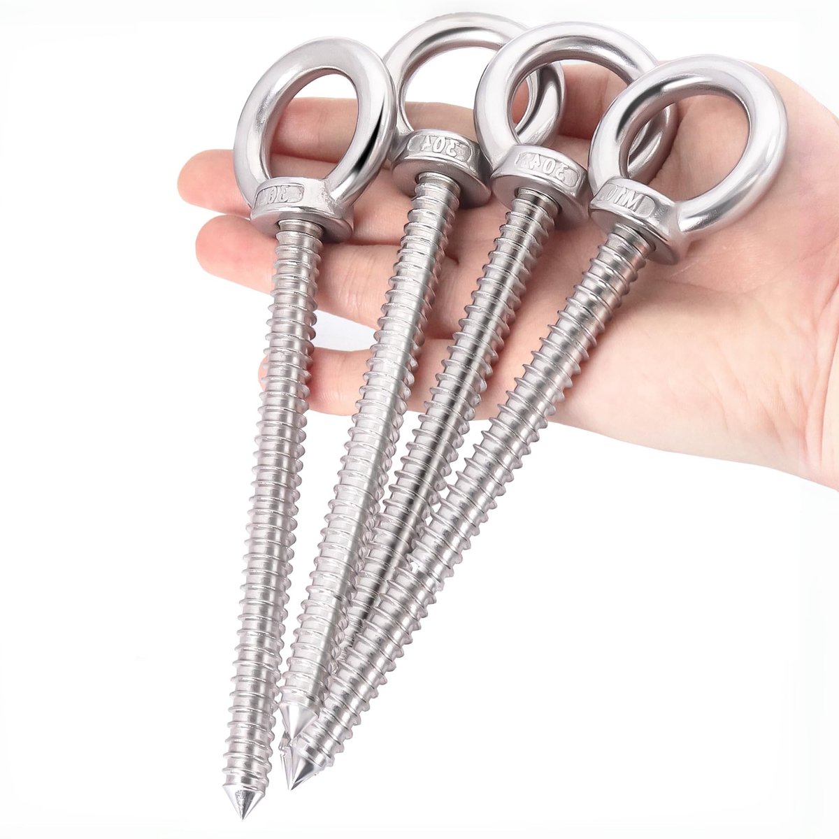 Dailygoods - Heavy Load Eye Hooks M10 - Zelfborende Ringhaken voor 350kg