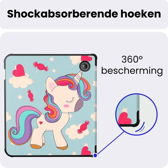 Hoes Geschikt voor Kobo Libra 2 - Luxe E-reader Bescherm Case - Hoesje Book Cover - Eenhoorn — afbeelding 5