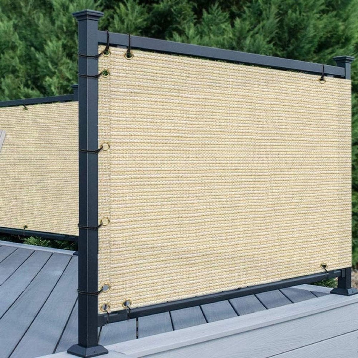 Buitenomheining Tuin - Balkon Scherm - Privacy Creëren - UV- en Waterbestendig - 200 GSM - Beige