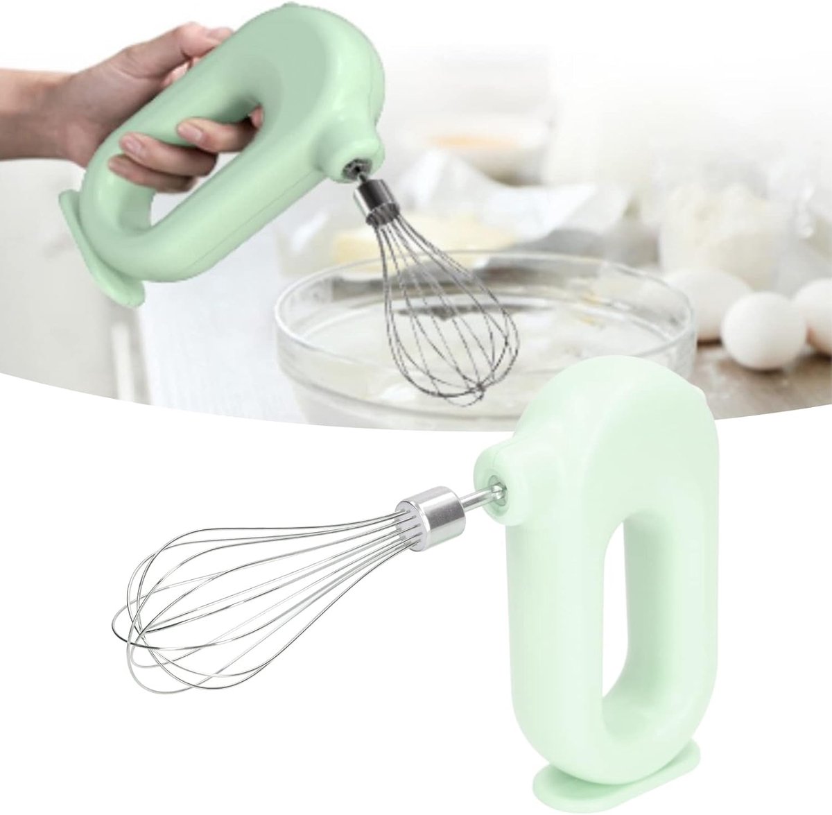 Draadloze Elektrische Mixer Oplaadbare Keukenmixer Thuis Bakken 4 Snelheden Ca. 16 cm Groente