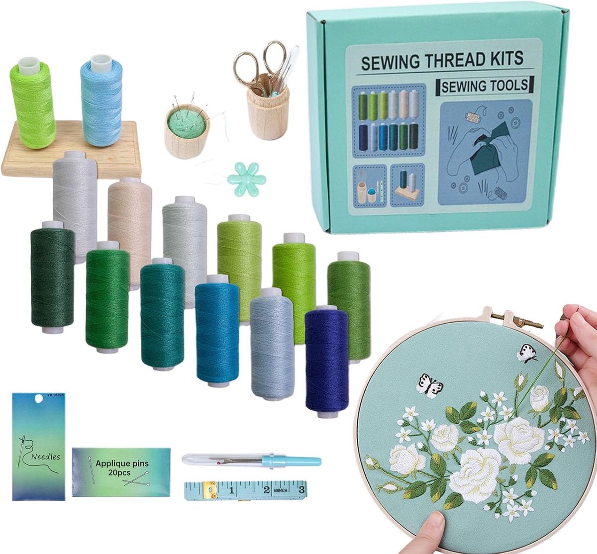 Naaigaren Set - Naaiset Quilt Benodigdheden - Kleding Repareren - 53 Delen Inclusief - 22 x 15 x 5 cm