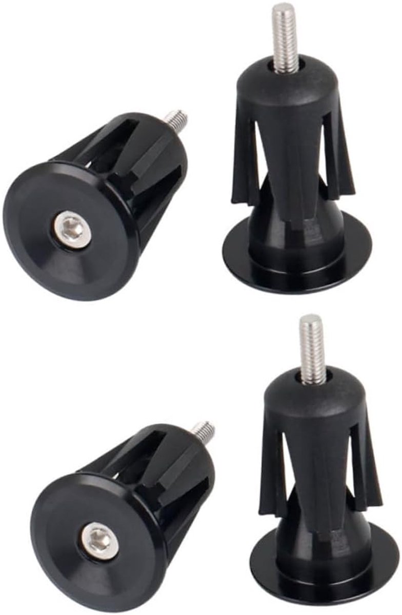 Stuurdoppen Fiets - Handvat Grips - Fietsen Onderhoud - Aluminium Constructie - 2 Paar - Zwart