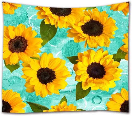 Wandkleed - Wanddecoratie Tapijt - Muur Aankleden - Zachte Polyester Stof - 102x153 cm - Blauw