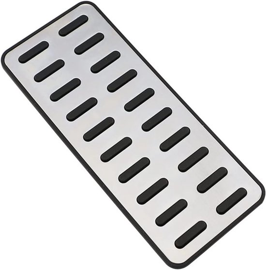 Pedaalhoezen Set - Auto Pedaal Covers - Verbeterde Grip - Roestvrij Staal - One Size - Zilver — afbeelding 2