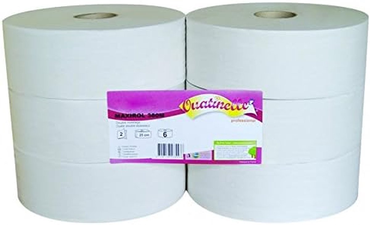 Toiletpapier Rollen - Zachte Papier - Hygiënisch Gebruik - Extra Lang - 6 Rollen - Wit