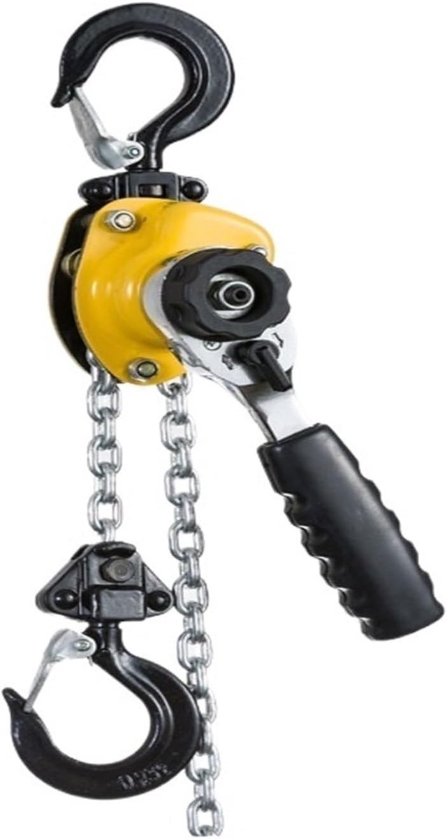 Handlier Kettingtakel - Hefwerktuig - Zwaar Werk - Dubbele Rem - 025 Ton - Zilverkleurig