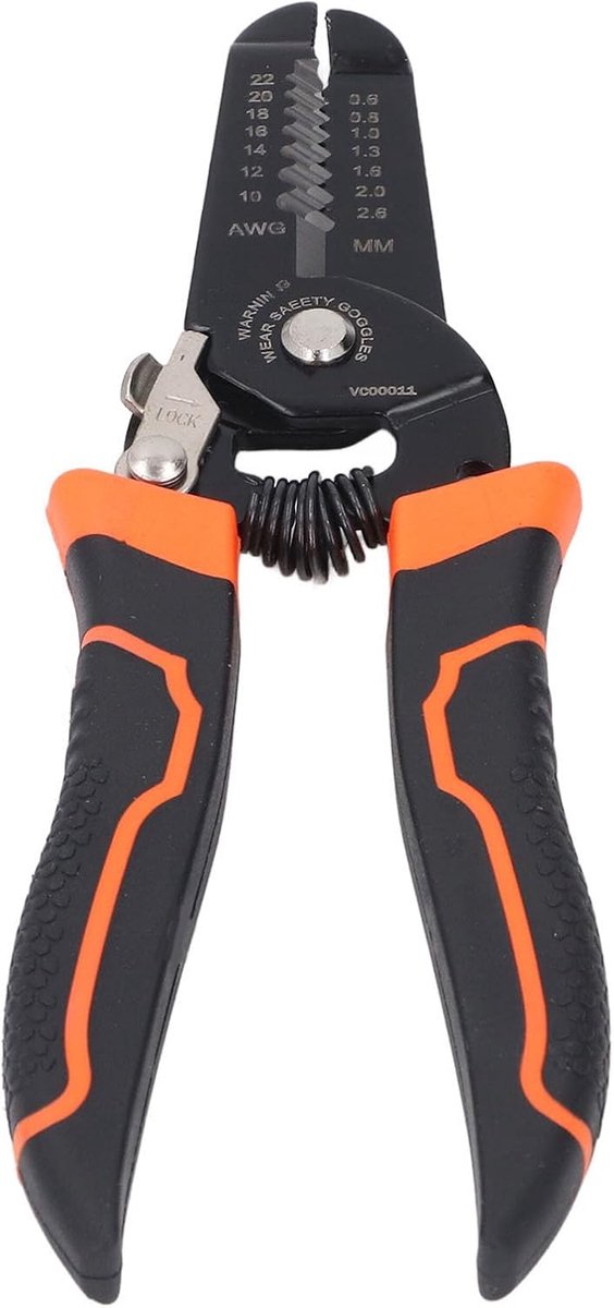 Draadstriptang - Krimptang Stripper - Elektrisch Werk - Automatische Ontgrendeling - 10-22 AWG - Oranje