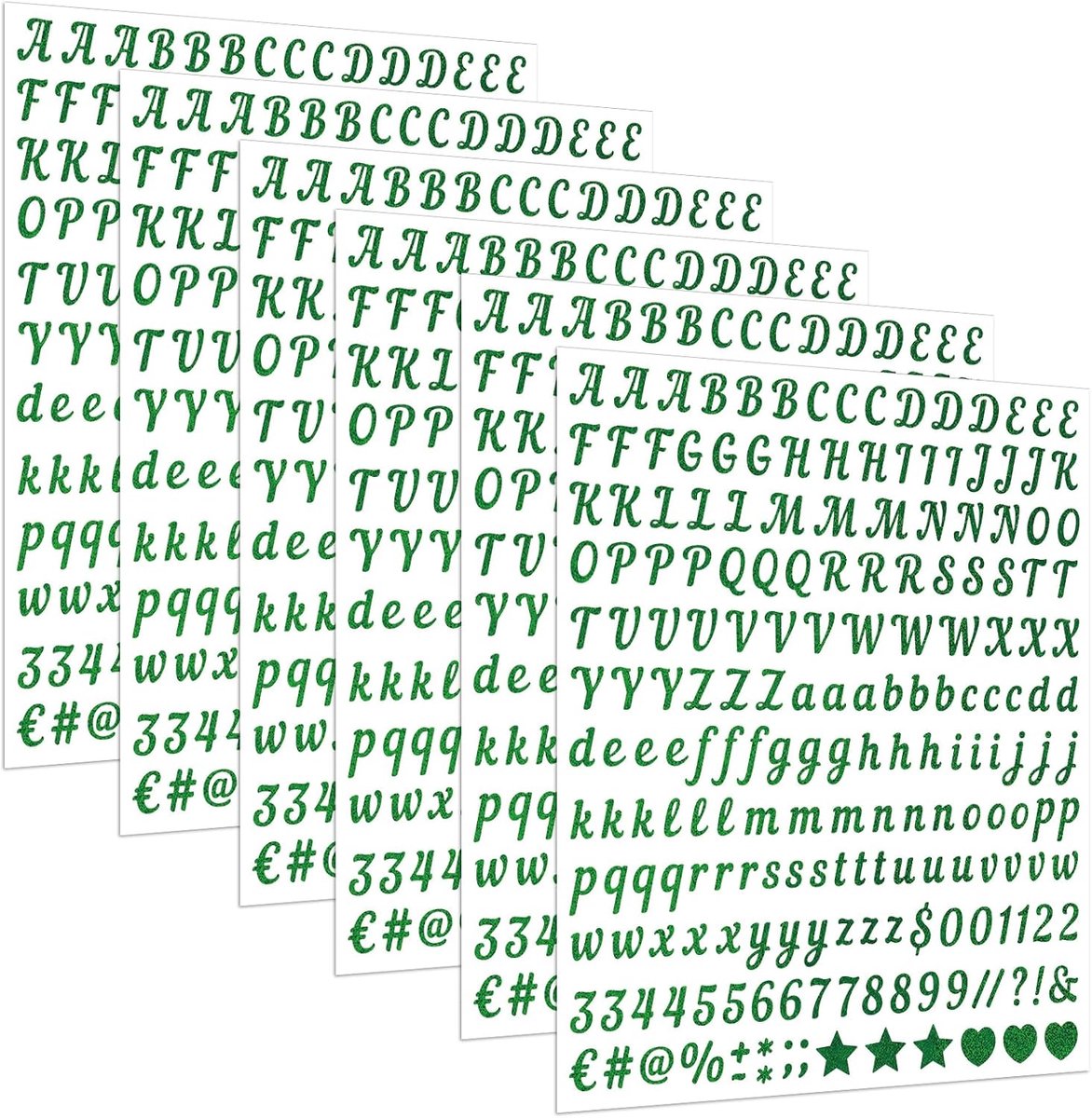 Gouden Letters Cijfers - Zelfklevende Stickers - Creatief Knutselen - Waterafstotend Vinyl - 6 Vellen - Goud