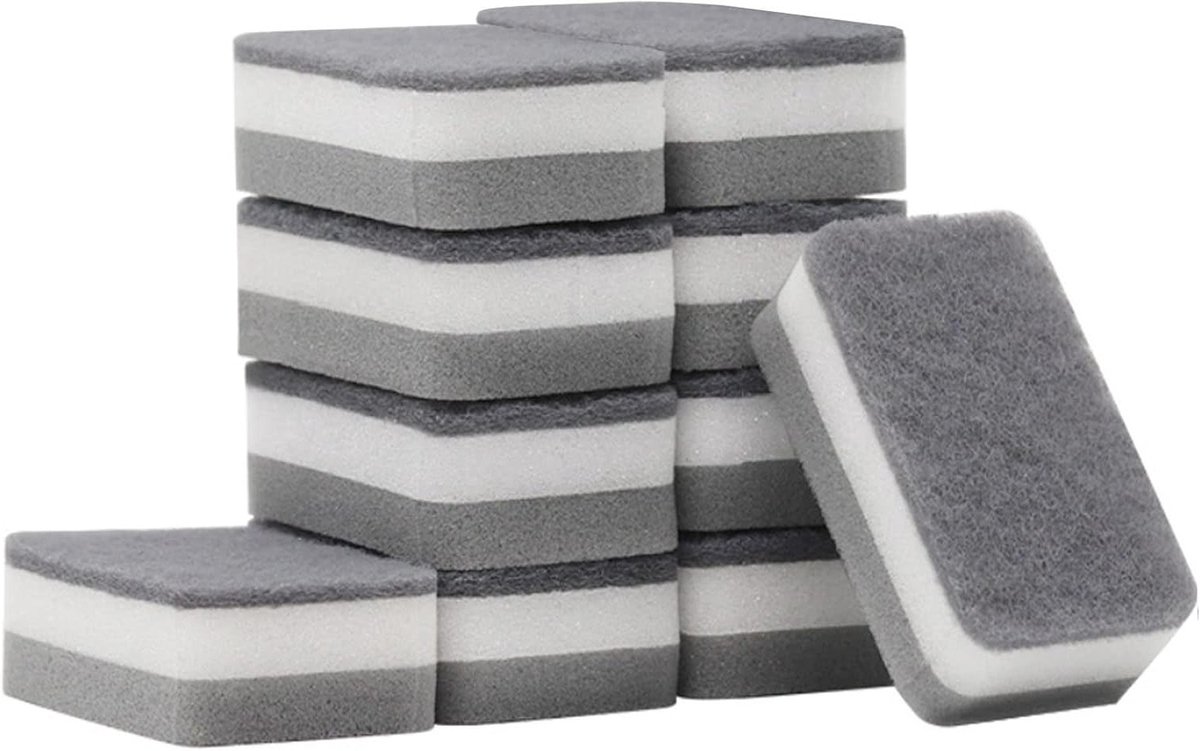 10 Stuks Magische Schoonmaak Sponsen, Chemievrije Melamine Sponsen voor Badkamer, Keuken en Muurreiniging - Extra Dikke Sponsen voor Diverse Oppervlakken