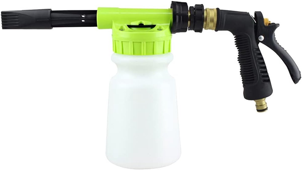 Schuim Sproeier - Auto Wasblaster - Auto Reinigen - Eenvoudig Aansluiten - 25x15x15 cm - Groen