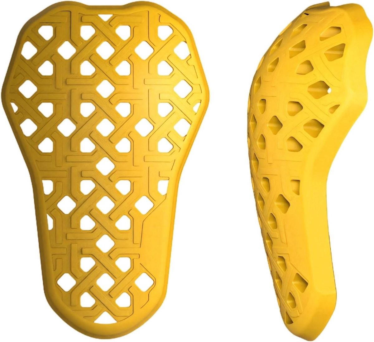 Motorpantser Inzetstukken - Bescherming Elleboog Knie - Paardrijden Sport - CE Level 2 - 21x14x3 cm - Geel