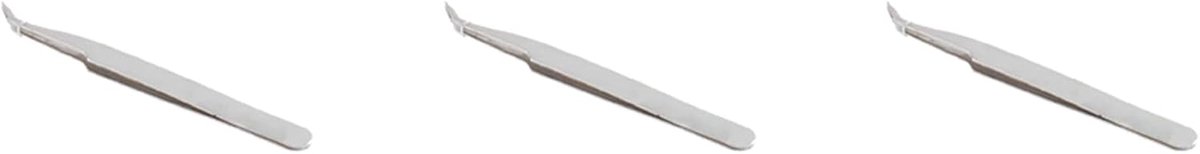 Pincet Set - Precisie Tangen - Elektronica Reparatie - Gebogen Roestvrij Staal - 114 cm - Zilver