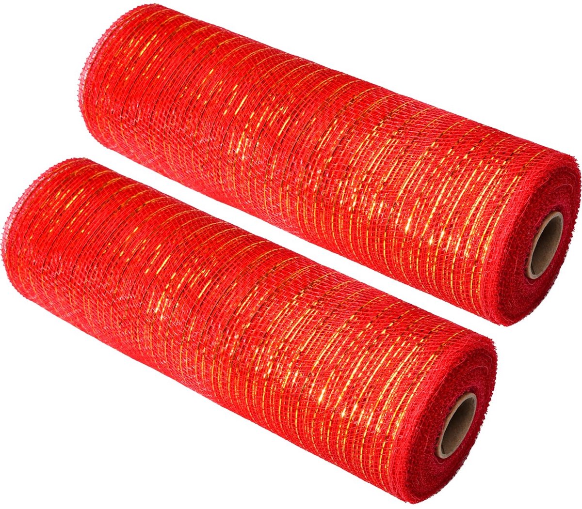 Dailygoods- Deco Mesh - 2 Rollen - 26cm Breed - 10 Yards Lang - Flexibel en Duurzaam - Voor Kransen en Bogen Maken - Lint