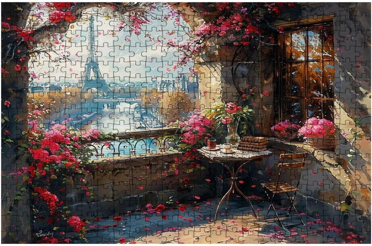 Puzzel 2000 stukjes - Volwassen puzzel - Ontspanning thuis - Lindehout materiaal - 100 x 70 cm - Parijs thema