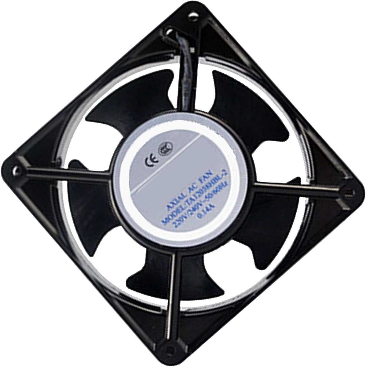 Kachel Ventilator - Warmtepomp Ventilator - Warmte Verdelen - Energiebesparend Werking - 12 x 12 cm - Zwart