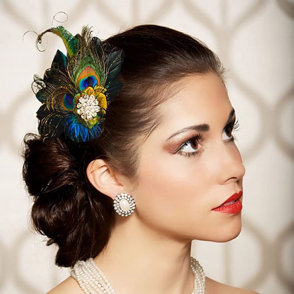 Vintage Festival Haaraccessoires met Pauwenveer Haarspeldjes voor Dames - Perfect voor Gatsby en Feestjes