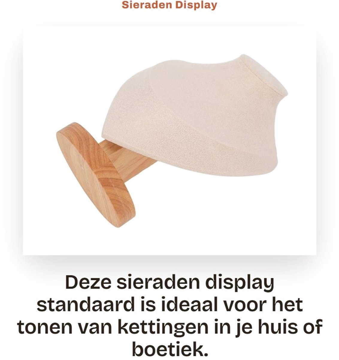 Dailygoods- Kettingstandaard Stabiel Houten Basis - Sieradenhouder - Georganiseerde Opslag - Displayhouder voor Halskettingen - Krasbestendig - Veelzijdig Gebruik - Sieradenstandaard