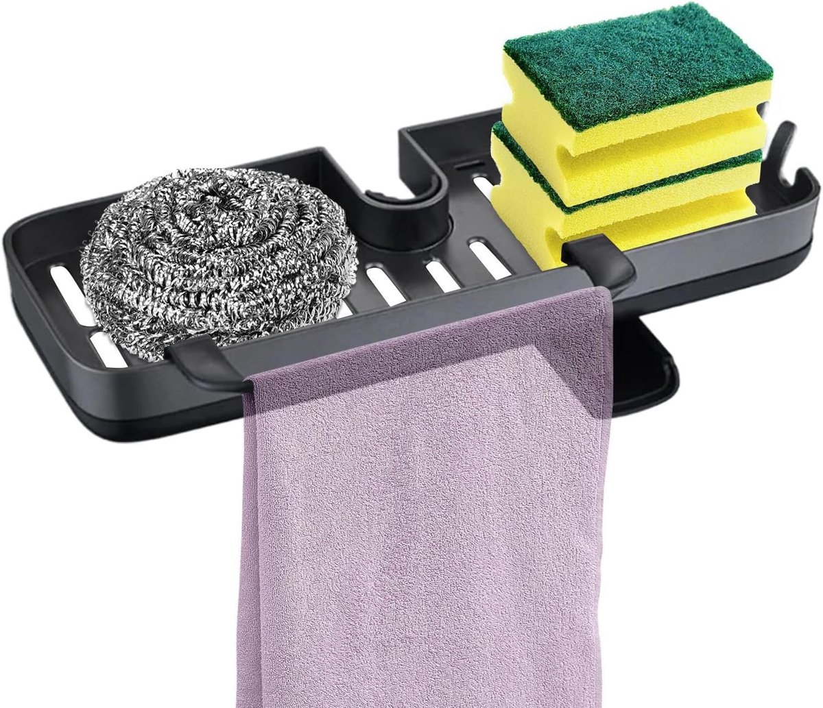 Keukenkraan Organizer - Gootsteen Houder - Keuken Opruimen - Draaibare Uitloop - 28.5 cm -