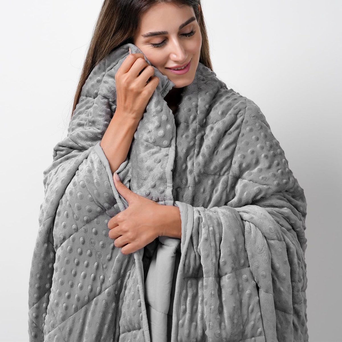 Dailygoods- Verzwaarde Deken - Premium Pluche Kristalfluweel - Ademend - Hypoallergeen - Stressverlichting - Gelijkmatige Drukdispersie - Slaapdeken