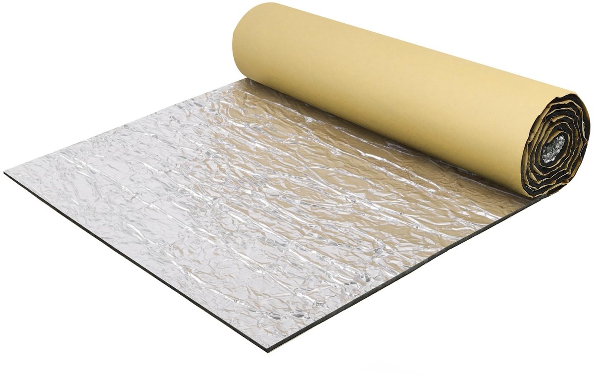 Solidchoice- Geluidsdempingsmat 5mm - Aluminium - Zelfklevend - Waterdicht - Vlamvertragend - Geluidsisolatie 6.79 sqft - Geluidsisolatiemateriaal