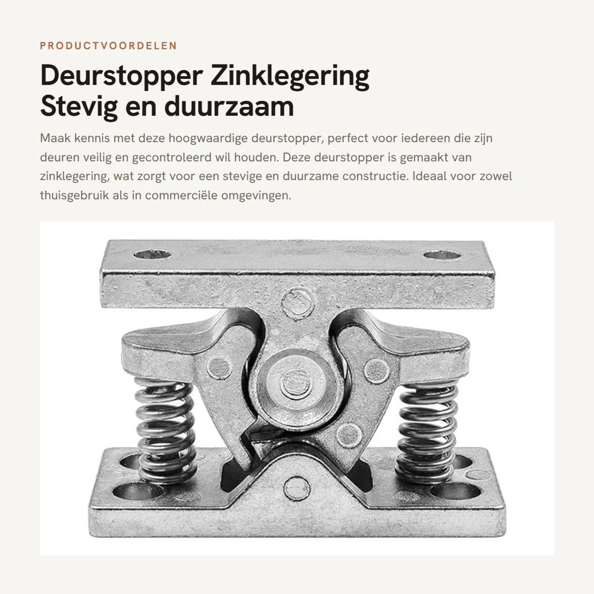 Dailygoods- Deurstopper Zinklegering - Deurbuffer - Deurvastzetter - Deurstopper Roestvrij Staal - Deurstopper Zelfklevend - Compact en Lichtgewicht - Deurhouder
