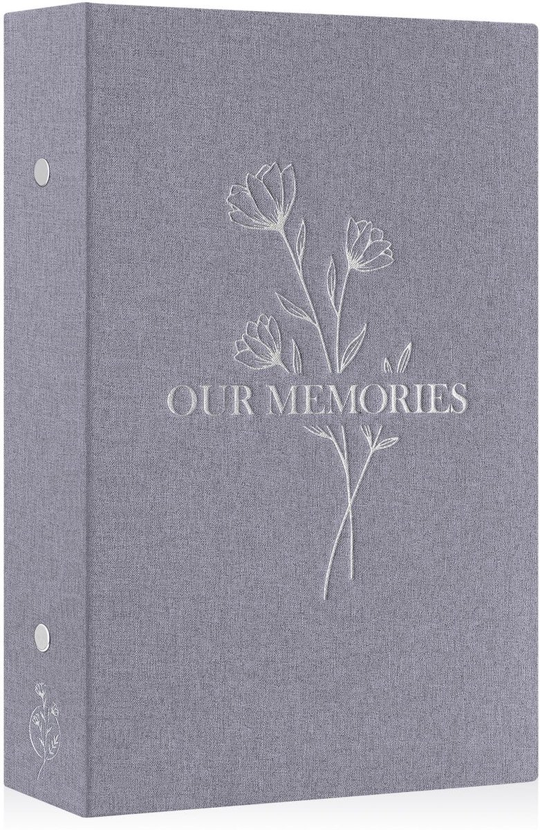 Dailygoods- Fotoalbum 10x15 cm - Geschikt voor 300 foto's - Insteekalbum - Luxe linnen omslag - Waterdicht en zuurvrij - Elegant ontwerp - Herinneringsalbum