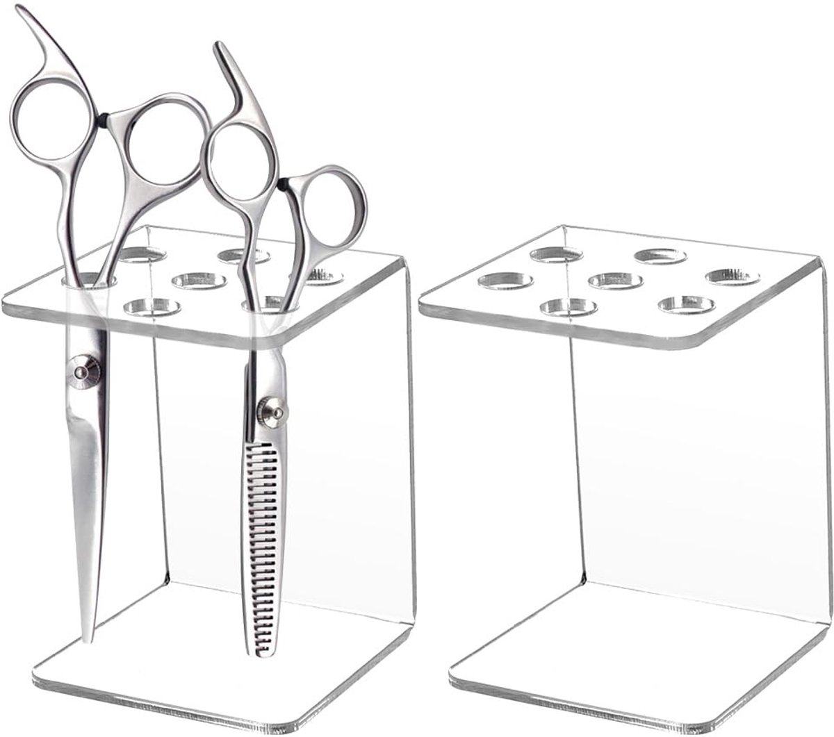 Dailygoods- Schaarhouder Acryl - Organizer Keuken - Organizer Bureau - Organizer Salon - Organizer Naaien - Transparant Design
