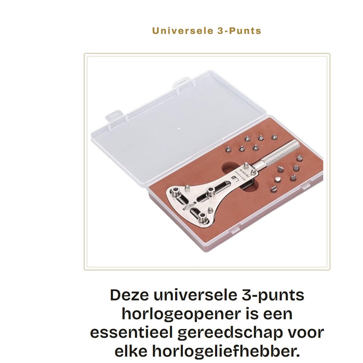 Dailygoods - Universele 3-Punts Horlogeopener met Opbergdoos