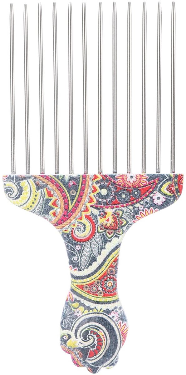 Dailygoods- Afro Kam - Metalen Kam - Haarstylingtool - Geschikt voor Krullend Haar - Voorkomt Breuk - Voor Droog Haar