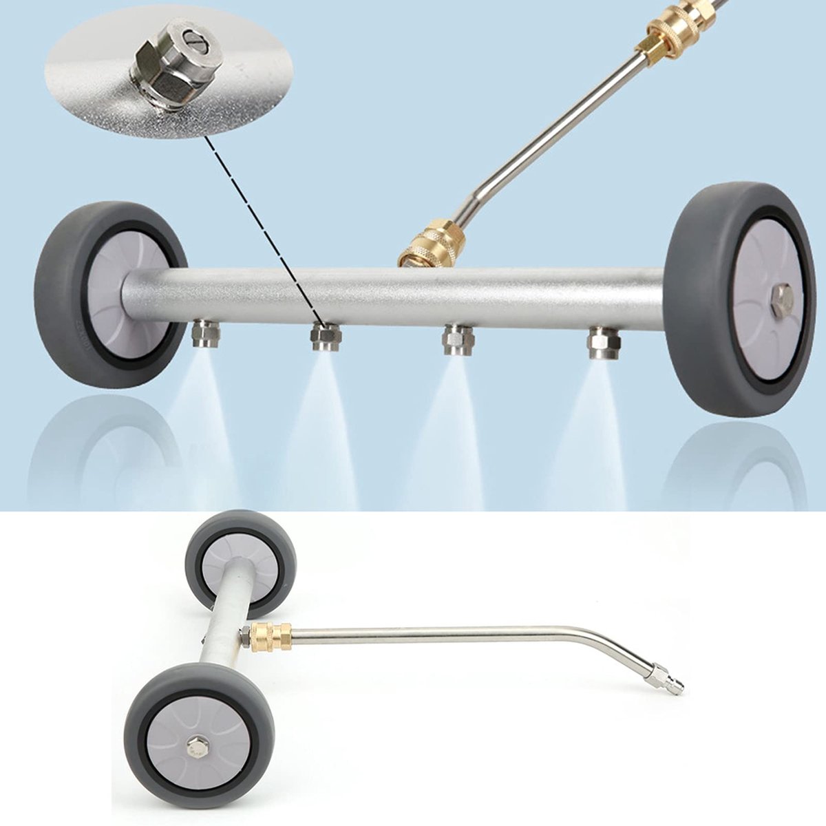 Dailygoods - Waterbezemreiniger - Elektrische hogedrukreiniger - Snelste reiniging - 4000 psi - Voor grote oppervlakken - Ideaal voor voertuigen