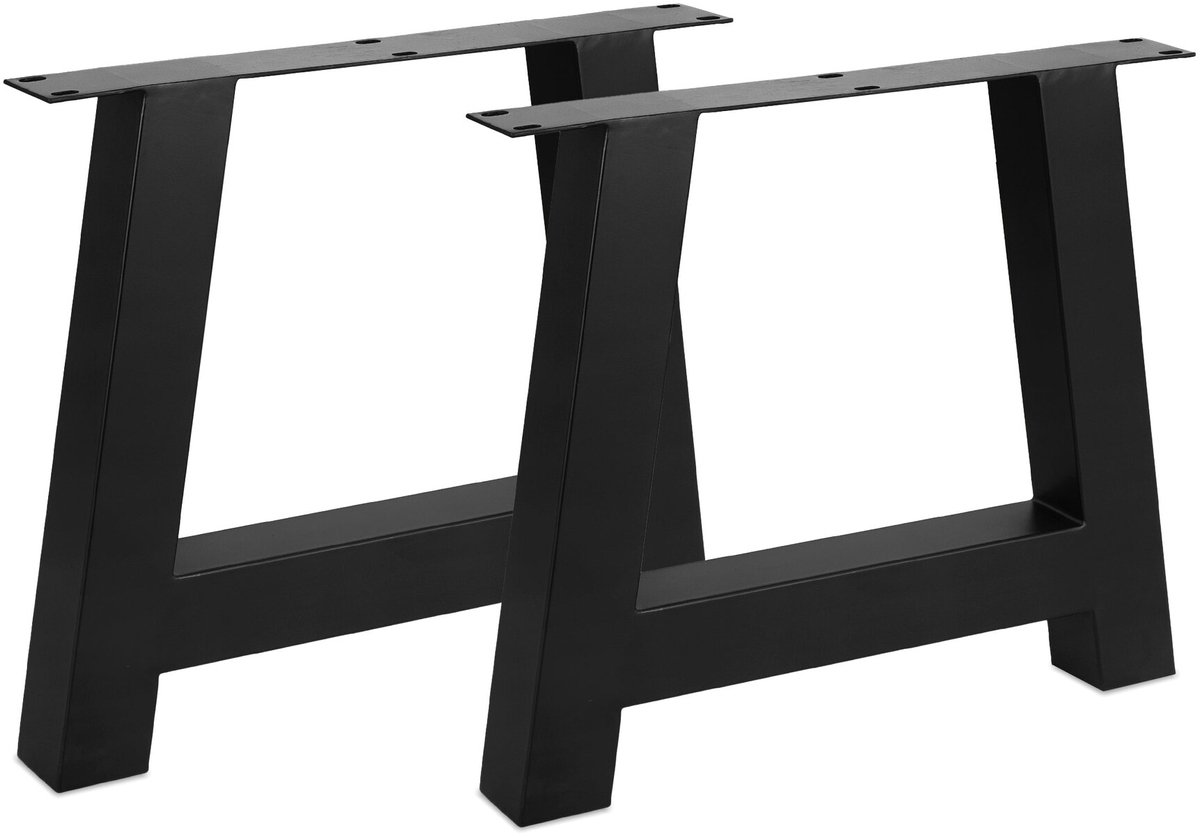 Benoa A tafelpoot eettafel metaal 8x8 cm Set - Zwart