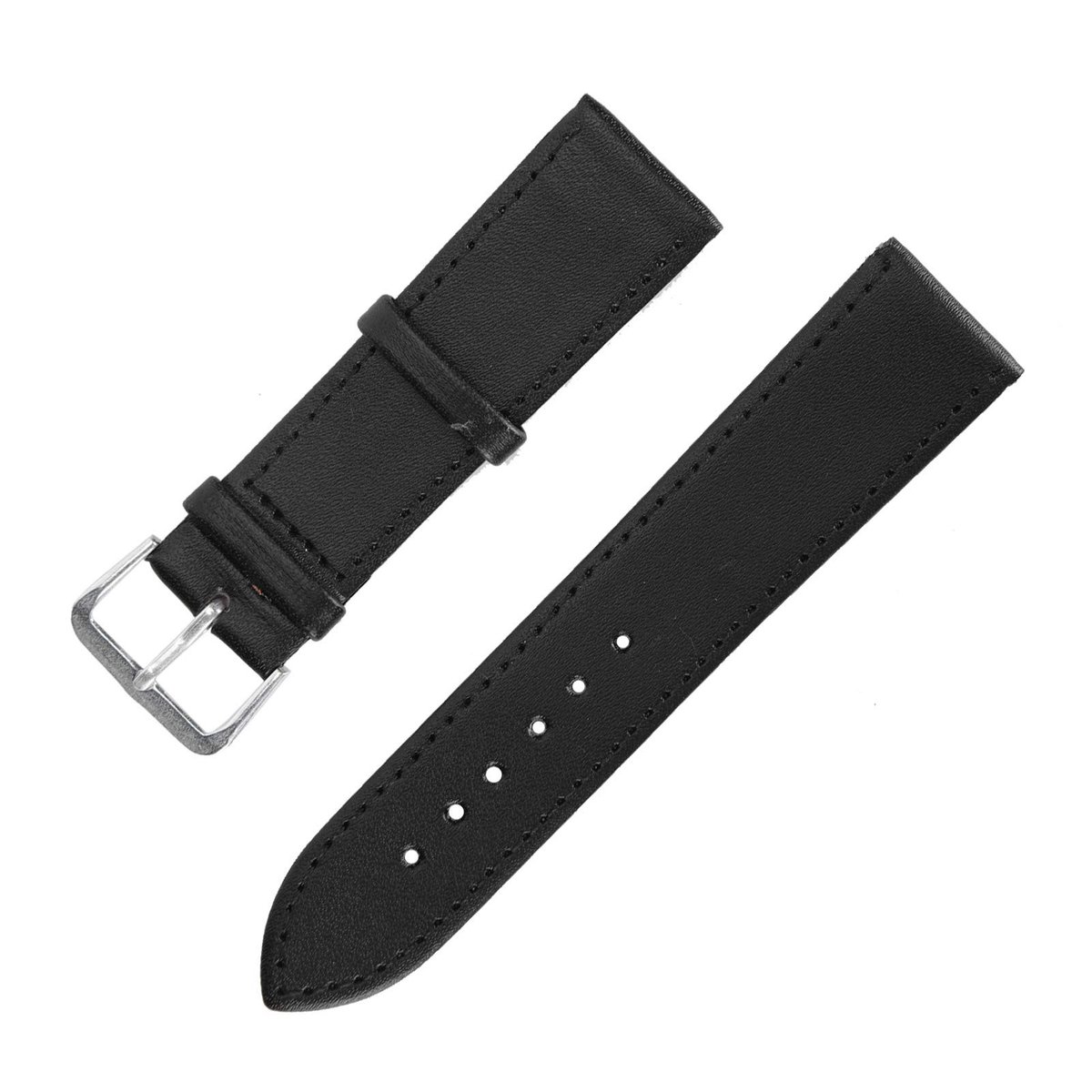 Dailygoods- Horlogebandje Universeel Vervangend - PU-leer - Gesp - 22mm - Horlogeband voor Heren/Dames - Deelaccessoire