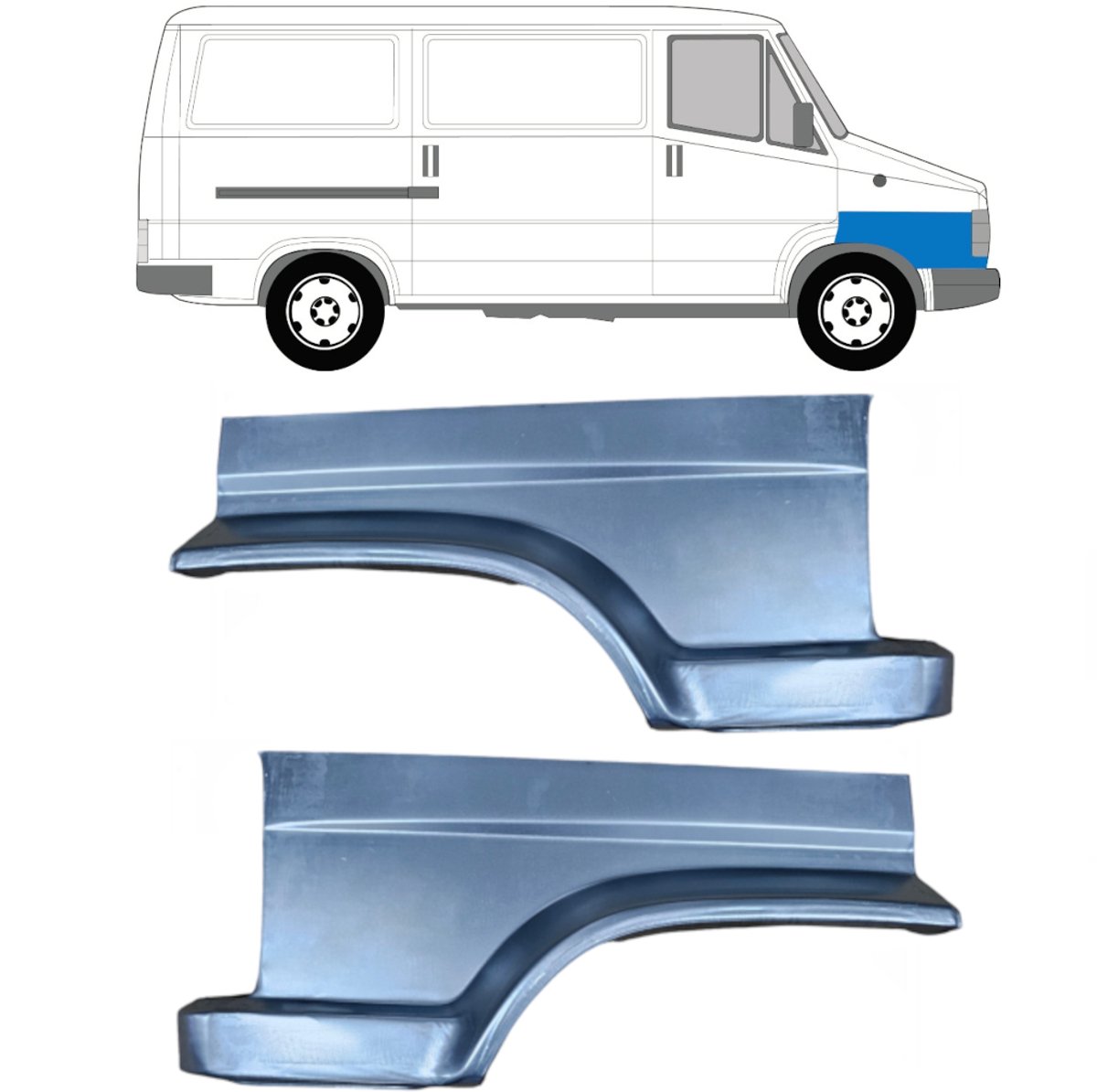 Reparatiepaneel voorspatbord voor Peugeot J5 1981-1994 / Links + Rechts / Set