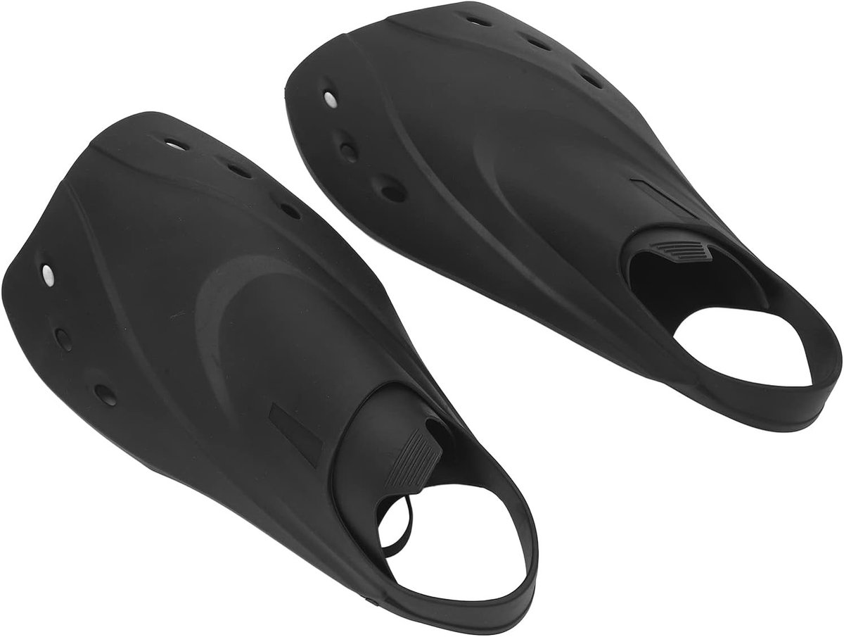 Korte zwemvinnen voor training en snorkelen, ideaal voor duiken met comfortabele grip en soepel ontwerp