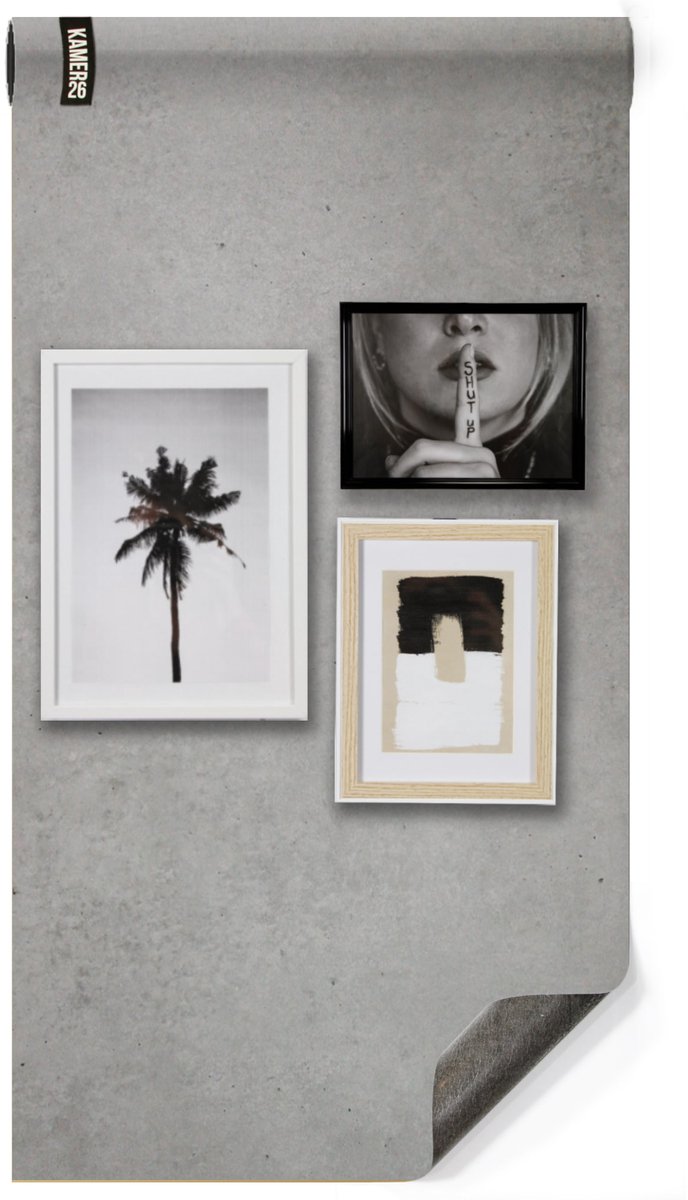 Magneetbehang - Luxe Beton Grijs - 50x250cm - Kamer26