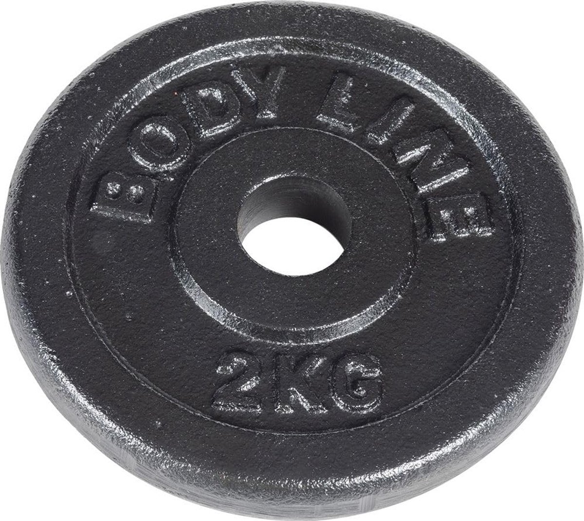 Bodyline Gietijzeren schijf van 2 kg voor haltertraining, haltertraining en gewichtheffen - diameter 25 mm - ShopVlot