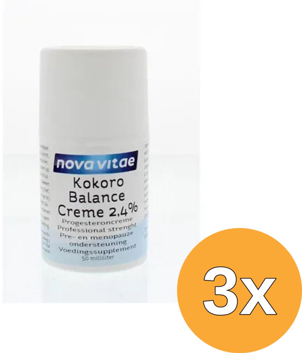 3x Nova Vitae Kokoro progest balans cream 2.4% (50 ml)