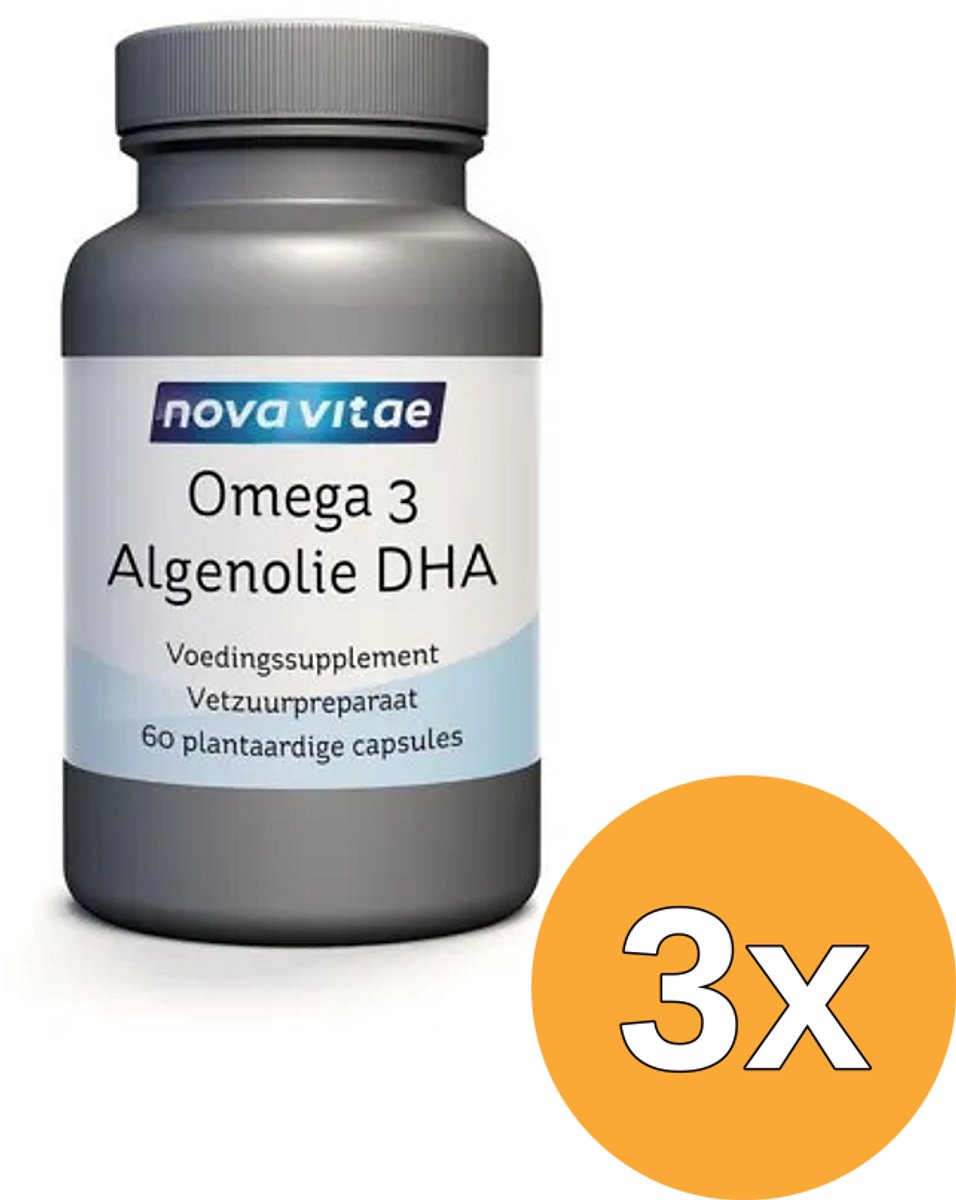 3x Nova Vitae Omega 3 Algenolie Dha (60 capsules)