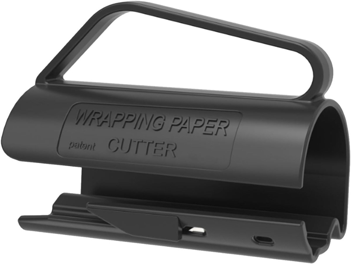 Cadeaupapiersnijder voor het perfect snijden van cadeaupapier, ideaal voor feestdagen en verjaardagen, zwart